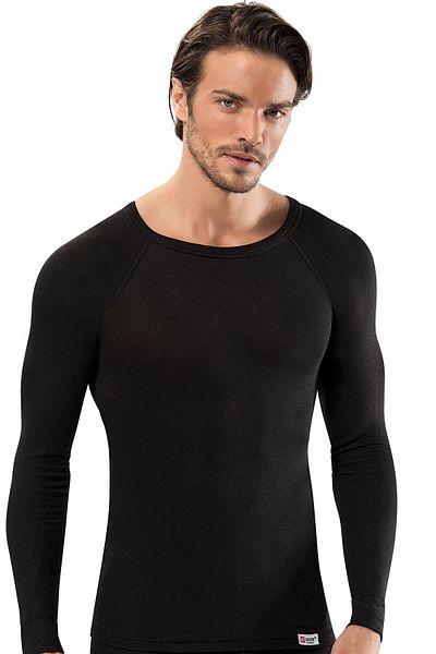 ERDEM İÇ GİYİM Термо потник Erdem 1482, модел, черен, с дълъг ръкав