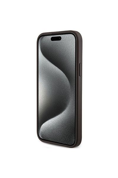 REDz Accessories Carcasă Guess pentru iPhone 13/14/15, Magsafe, Logo Clasic, Maro