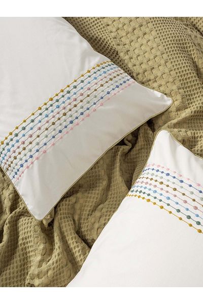 Cotton Box Cottonbox Single Elastic Sheet Pique Set Aura Pebble Mustard