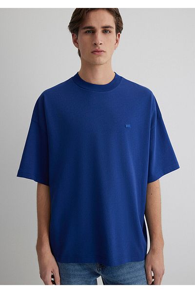 Mavi Modré tričko Crew Neck Basic Oversize / Wide Cut 0611931 -70722
