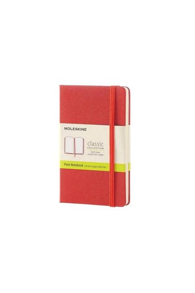 Moleskine Unlined Red Notebook L Size Hard Cover