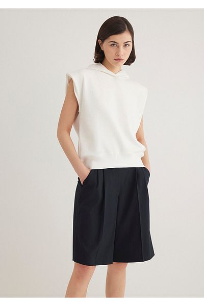 Mavi Hooded Sleeveless Ecru Sweatshirt 1S10311-70057