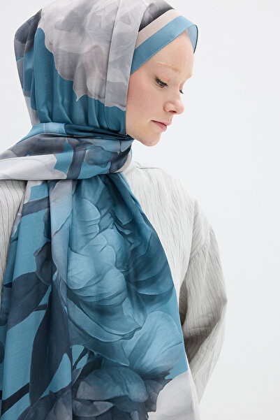 cs camellia scarf Συλλογή Μαλακών Σάλιων Scarf Lotus - Μπλε