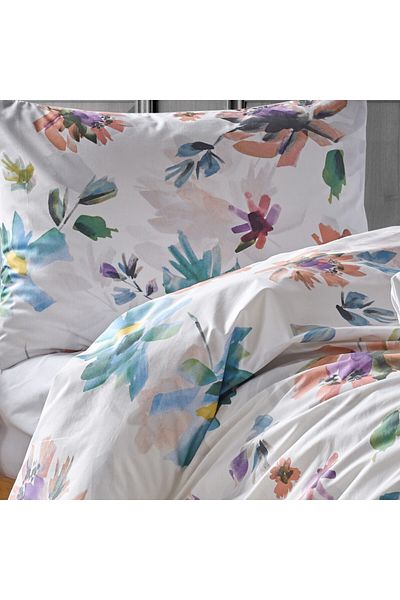 Story home Textile Set de lenjerie de pat dublă Story Home 100% bumbac Ranforce 144TC 4 piese husă pilotă 200x220 cm Monica