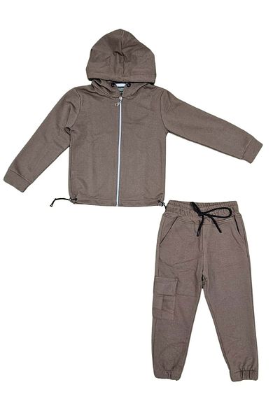 s.t. sebat tekstil Girl's Elastic Zippered Style Seasonal 2 Thread Tracksuit Suit Sb664