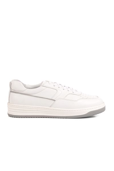 AYAKMOD White Genuine Leather Men's Casual Shoes Lo2140-2090 m