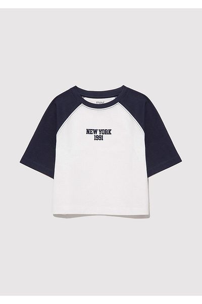Mavi New York Printed Ecru T-Shirt Loose Fit / Loose Relaxed Cut 7610266 -70057