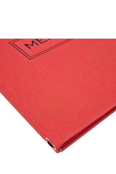 ankara menü A4 Thermo Leather Menu Container, Embossed Printed (Elastic - Snap-On - Drawstring)