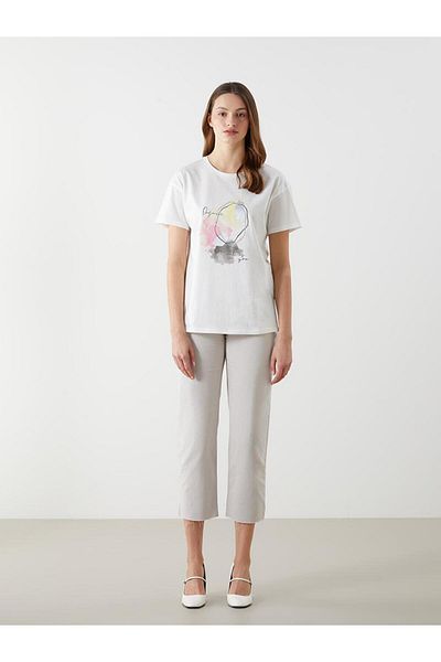 LC Waikiki Crew Neck Printed Women's T-Shirt (S5)
