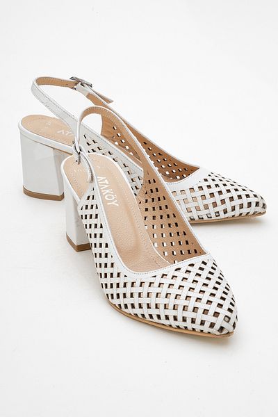 Ataköy Ayakkabı WOMEN'S LEATHER THICK HEEL SHOES