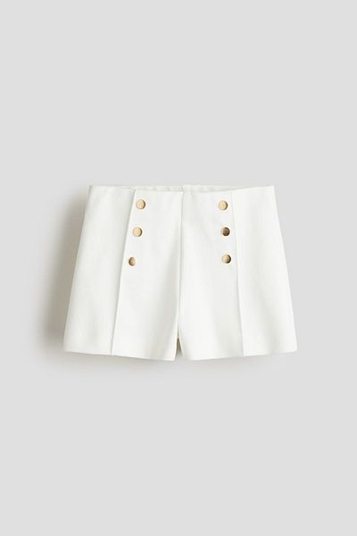 Daisy Dolly Girl's Button Detailed Jersey Shorts