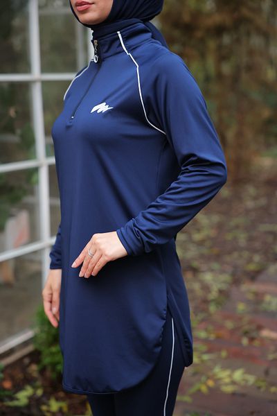 Wovi Moda Γυναικείο Σετ αθλητικής φόρμας Jogger από ύφασμα Diver Half Placket με φερμουάρ