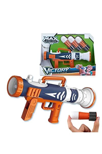 YILDIRIM OYUNCAK 3 Mermili Sünger Dart Atan Silah 25 cm Bazuka Mega Mermili S...