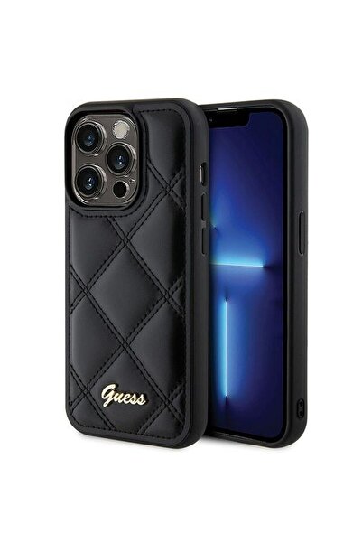 REDz Accessories Оригинален калъф Guess за iPhone 15 Pro, капитонирано металн...