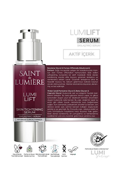 SAINT DE LUMIERE LUMILIFT Gözenek, Siyah Nokta ve Yaşlanma Karşıtı, Dolgunlaştırıcı Serum 30 ml