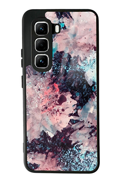 Spoyi حافظة هاتف انفينيكس هوت 50 برو لامعة بتصميم انفجار الألوان