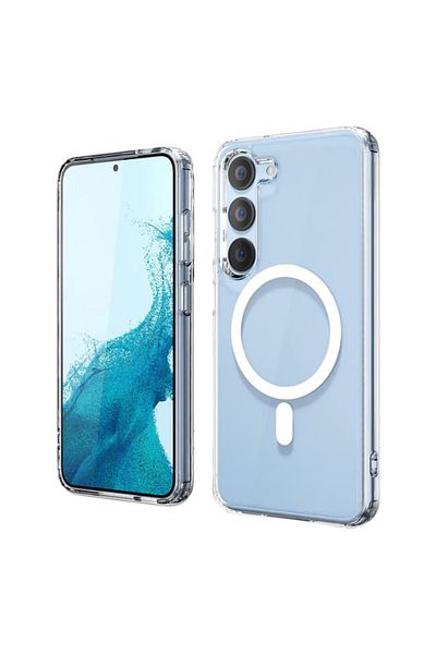 REDz Accessories Husă Magsafe, rezistentă la șocuri, compatibilă cu Samsung S24, transparentă, protecție completă