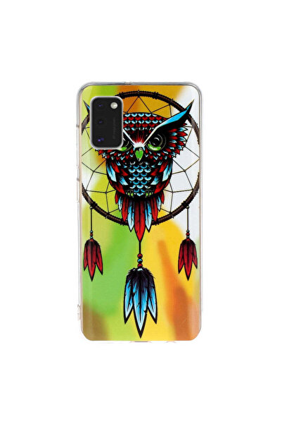 REDz Accessories Carcasă compatibilă cu Samsung A41 model Owl Mandala, fosfor...