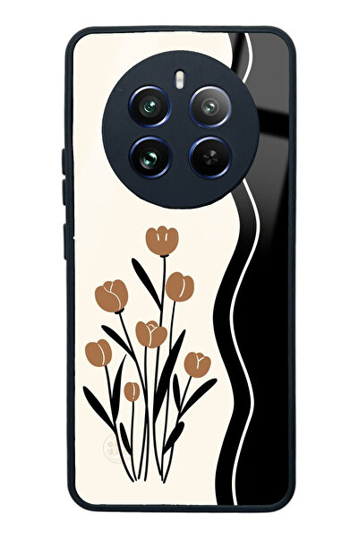 Spoyi Oppo Realme 12 Pro Çiçek Motif Tasarımlı Glossy Telefon Kılıfı