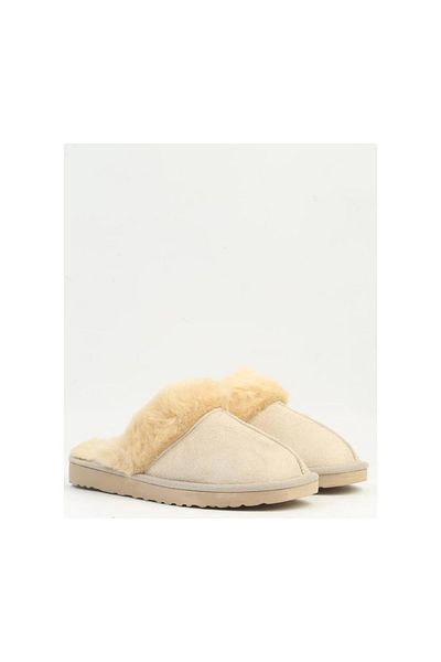 Pierre Cardin Cream Textile Women's Slippers PC-54392 Z