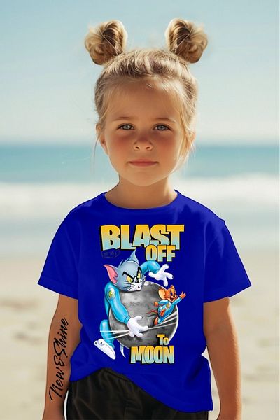 New Shine TRIOC OVERSIZE IMPRIMAT TOM ȘI JERRY PENTRU COPII