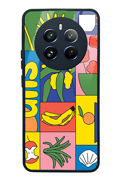 Spoyi Oppo Realme 12 Pro Glossy Phone Case with Retro Collage Design