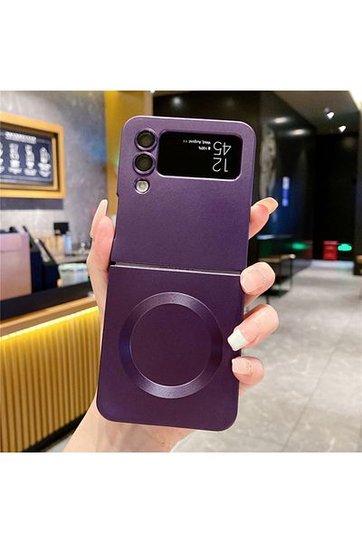 REDz Accessories EliteMatte Case, Magsafe, Compatible with Samsung Z Flip 4, Full cover, Ultra-thin, Purple