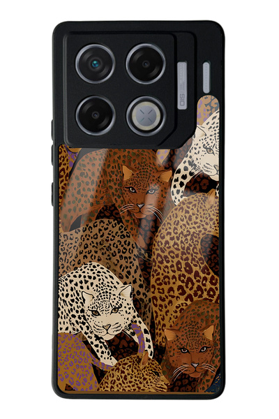 Spoyi Infinix Gt 20 Pro Glossy Phone Case with Leopards Design