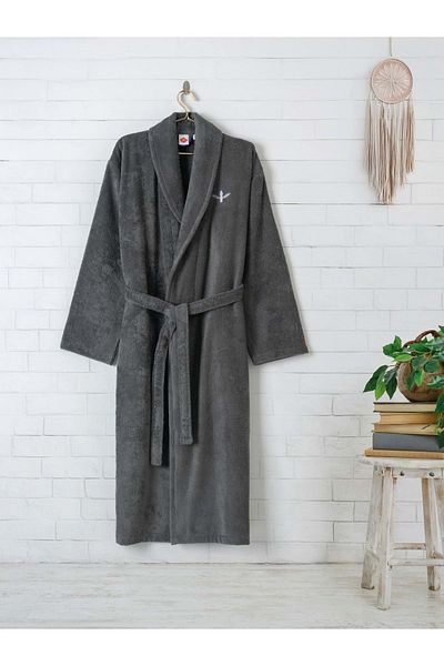 Cotton Box Μονό μπουρνούζι Wellness Zen L/XL Anthracite