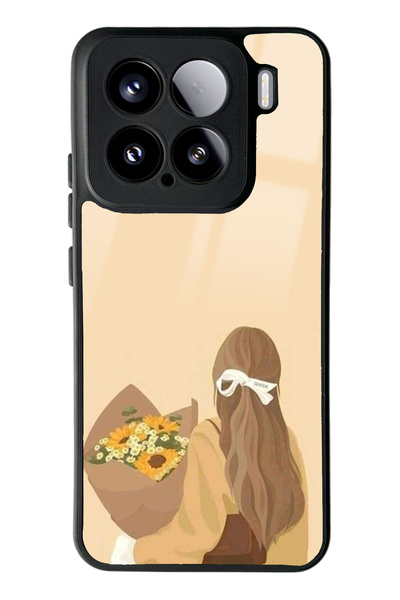 Spoyi Xiaomi Mi 15 Glossy Phone Case with Flower Girl Design