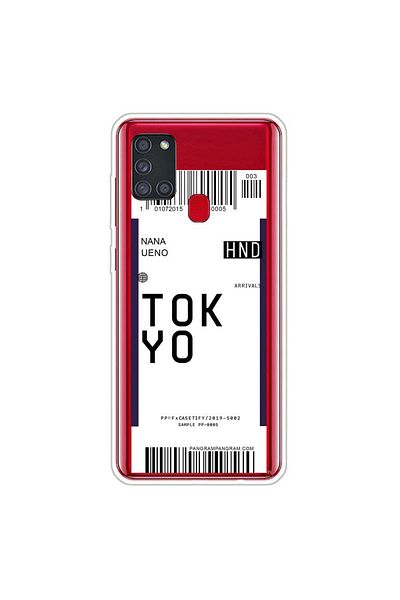 REDz Accessories Case Compatible with Samsung A21s model Dream Ticket Tokyo, Silicone, Shockproof Multicolor