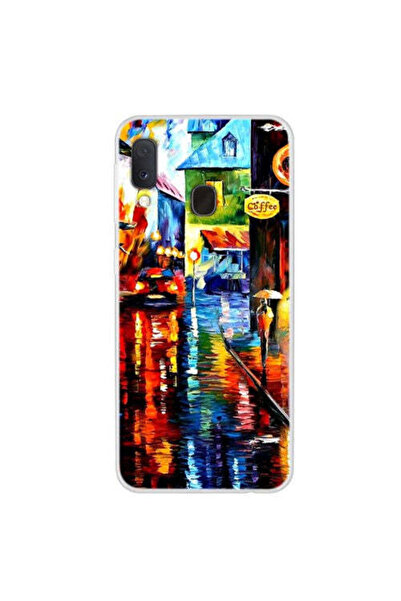 REDz Accessories Carcasă compatibilă cu Samsung A20e model A Rainy Night, rez...