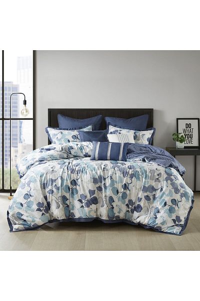 Orange Bed & Bath Patia | Double Duvet Set 11 Pieces - Blue