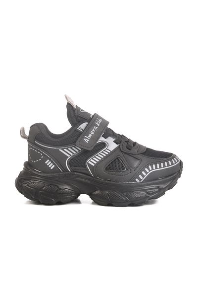 AYAKMOD Black Velcro Mesh Unisex Children's Sports Shoes 1500 P