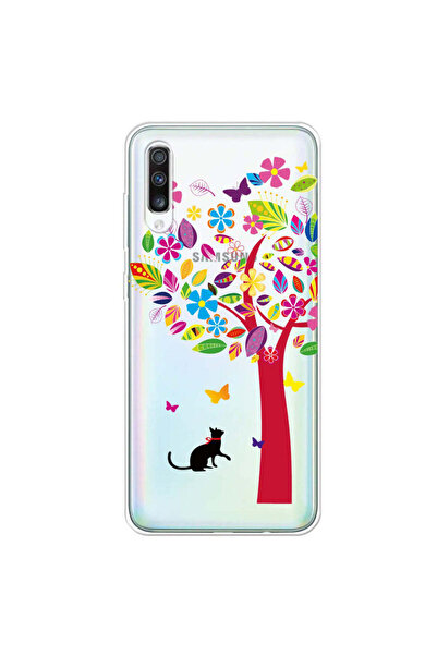 REDz Accessories Carcasă compatibilă cu Samsung A50, model copac colorat, rez...