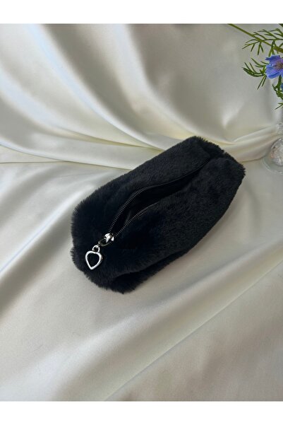 MELSEA Peluş Kalemlik Kalpli Saten Astarlı Kalem Kutusu