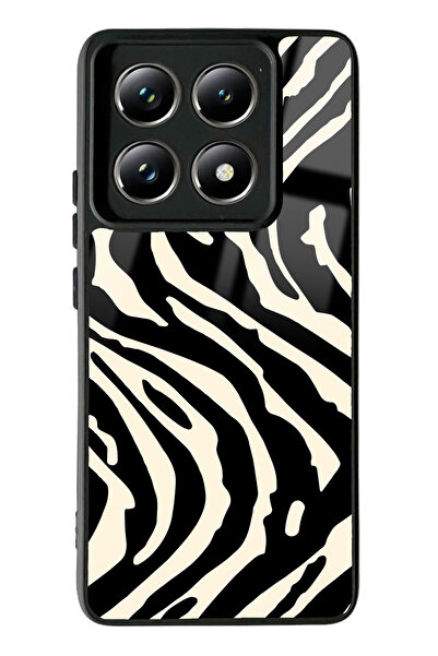 Spoyi Xiaomi Mi 14 T Pro Zebra Tasarımlı Glossy Telefon Kılıfı