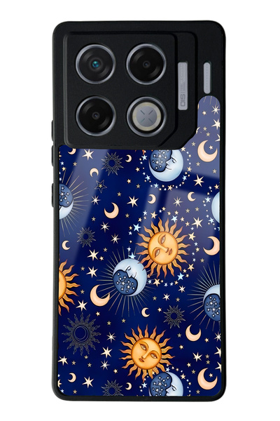Spoyi حافظة هاتف لامعة بتصميم بيجامة Infinix GT 20 Pro Moon Sun