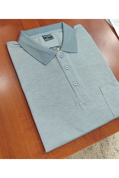 güncüoğlu GÜNCÜOĞLU ΚΛΑΣΙΚΟ ΑΝΔΡΙΚΟ T-SHIRT ΜΕ ΜΕΓΕΘΟΣ ΛΟΥΡΙ ΚΑΙ ΤΣΕΠΕΣ ΜΕ ΣΧΕΔΙΟ