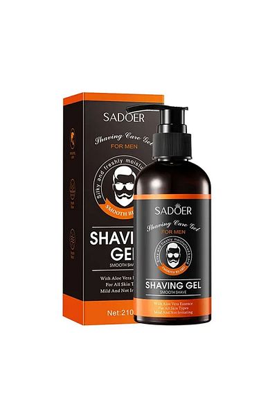 SADOER Smooth Shaving Gel Softening Stubble Clean Soft with Aloe Vera Essence For Men - 210ml
