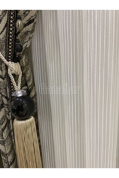 GACALLAR HOUSE Single Pasta Twisted Tulle Curtain 1/3 Layer Frequently Pleated Heavy Weight Compatible with Every Room No Ironing