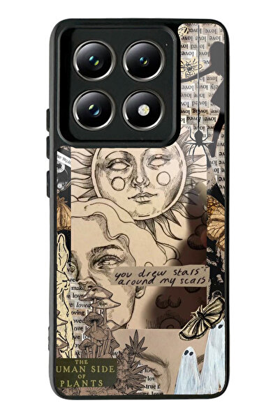 Spoyi Xiaomi Mi 14 T Pro Güneş Tanrıça Tasarımlı Glossy Telefon Kılıfı