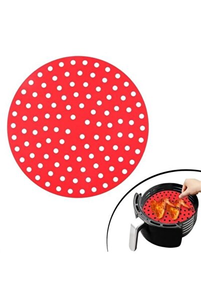 Marsilyan Colorful Heat Resistant Washable Silicone Oven And Airfryer Round Baking Mat 23 Cm