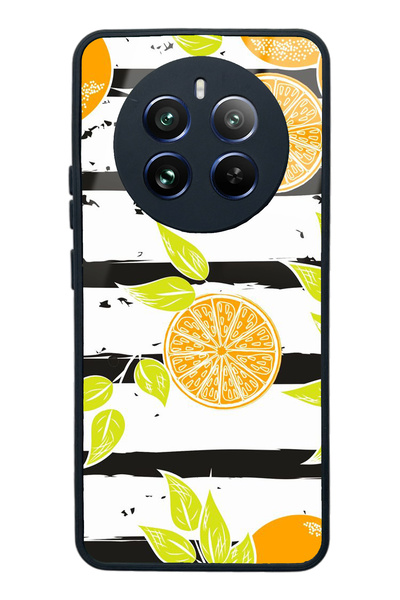 Spoyi Glossy Phone Case for Oppo Realme 12 Pro Plus Orange Slice Design