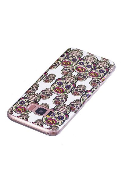 REDz Accessories Case Compatible with Samsung S8 Model Sugar Skulls, Phosphorescent, Shockproof Multicolor