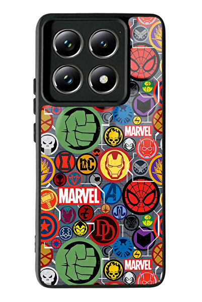 Spoyi Xiaomi Mi 14 T Pro Marvel Face Tasarımlı Glossy Telefon Kılıfı