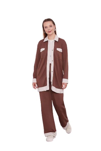 Levidor Women's Button Detailed Trousers Set