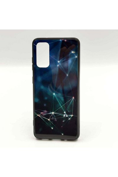 REDz Accessories Case Compatible with Samsung S20 model Glass Crystal Dna, Shockproof, TPU Hybrid Multicolor