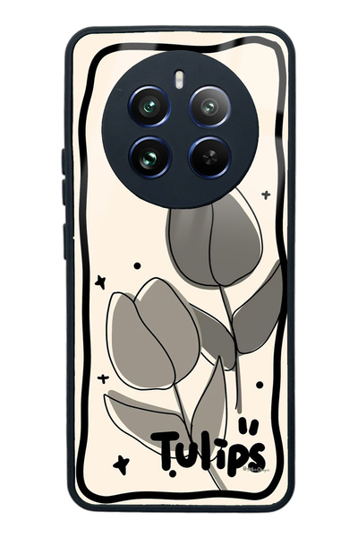 Spoyi Oppo Realme 12 Pro Plus Tulips Design Glossy Phone Case