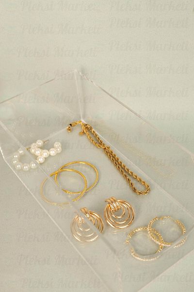 Pleksi Marketi Plexi Transparent Box Organizer 30x15x 10 Cm --1 Piece--